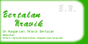 bertalan mravik business card